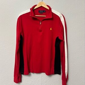 Polo Ralph Lauren Red Quarter Zip Sweatshirt Great Condition Size M